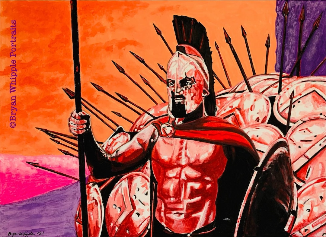 300 Gerard Butler Leonidas Spartan Frank Miller Thermopylae Original  Painting Gicleé Art Prints - Etsy, image size:1080x786