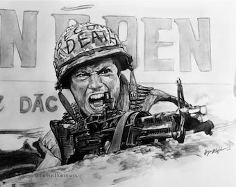 Full Metal Jacket Adam Baldwin Animal Mother original drawing limited edition signed numbered Gicleé art prints