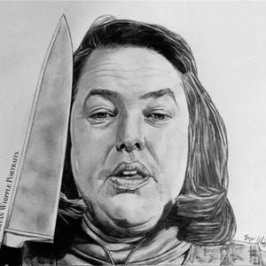 Annie Wilkes Misery Kathy Bates Stephen King original sketch limited edition signed numbered Gicleé art prints