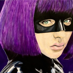 Hit Girl Kick-Ass Chloë Grace Moretz original painting Gicleé art prints