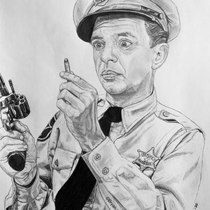 Barney Fife Don Knotts Andy Griffith Show original art Gicleé prints