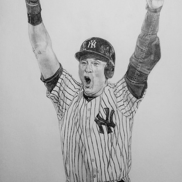 Derek Jeter New York NY Yankees Limited Edition hand signed/numbered art sketch Giclee prints