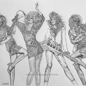 Jem and the Holograms originale Skizze limitierte Auflage signierte nummerierte Giclée Kunstdrucke