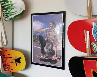 ジェイソン・リー「My Name is Earl Skateboarding」オリジナル絵画