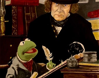 A Muppets Christmas Carol Kermit Scrooge limited edition signed numbered Gicleé art prints