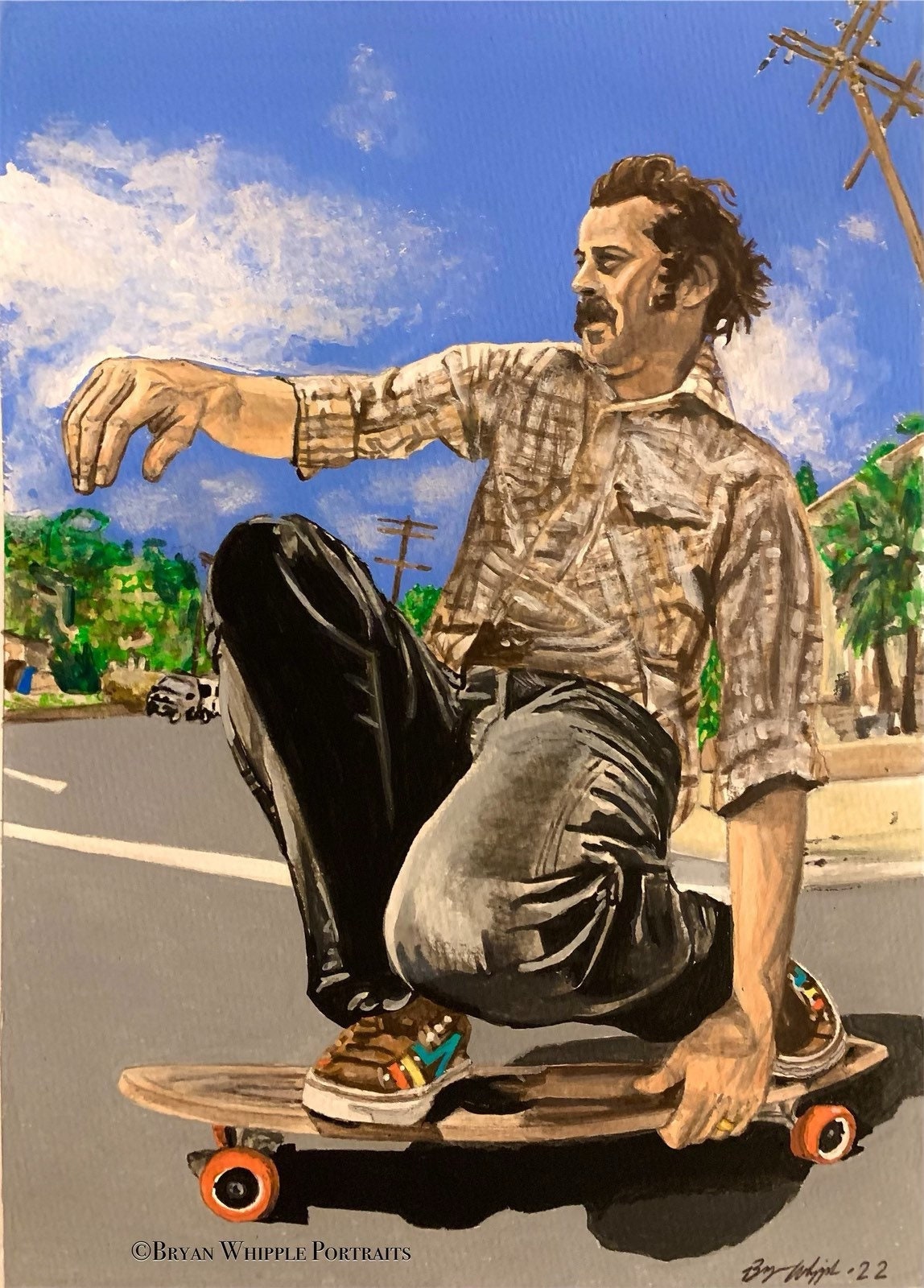 Jason Lee My Name is Earl Skateboarding Original Painting - Etsy New Zealand