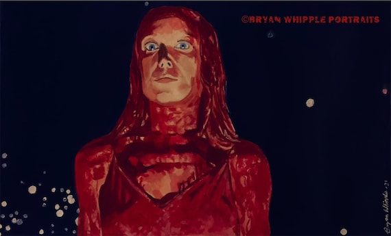 Carrie (1976) Sissy Spacek Stephen King movie original painting Gicleé art  prints