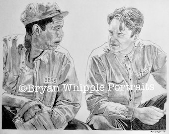 Shawshank Redemption sketch portrait print