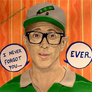 Steve Burns Blues Clues I Never Forgot You…Ever, pintura original firmada y numerada, edición limitada, impresiones artísticas Gicleé
