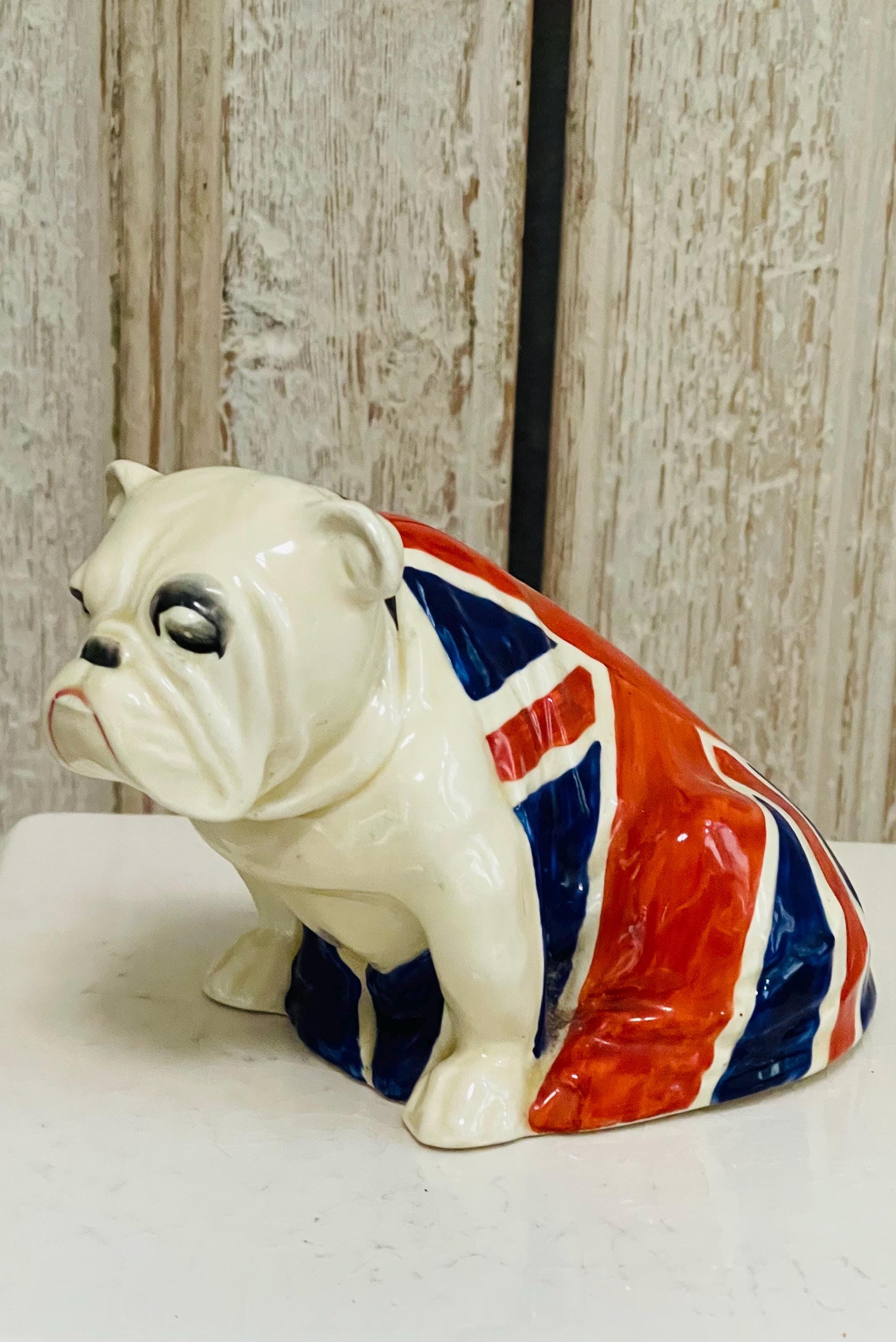 Bulldog Figurine Union Jack - Etsy