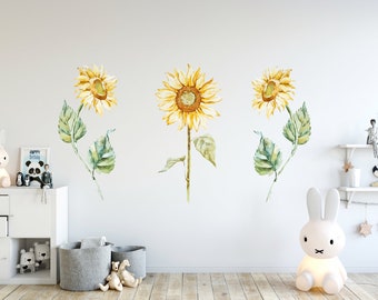 Large Sunflower Removable Wall Art for Bedroom