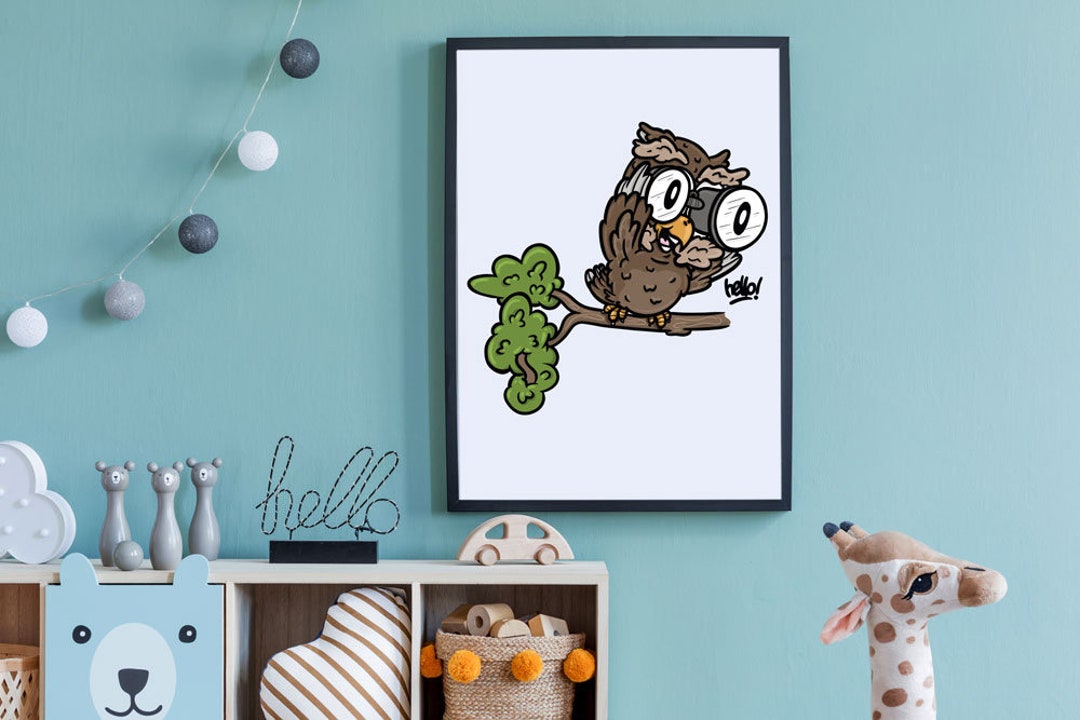 Nursery Wall Art Cute Baby Owl Best Friends Print - Etsy