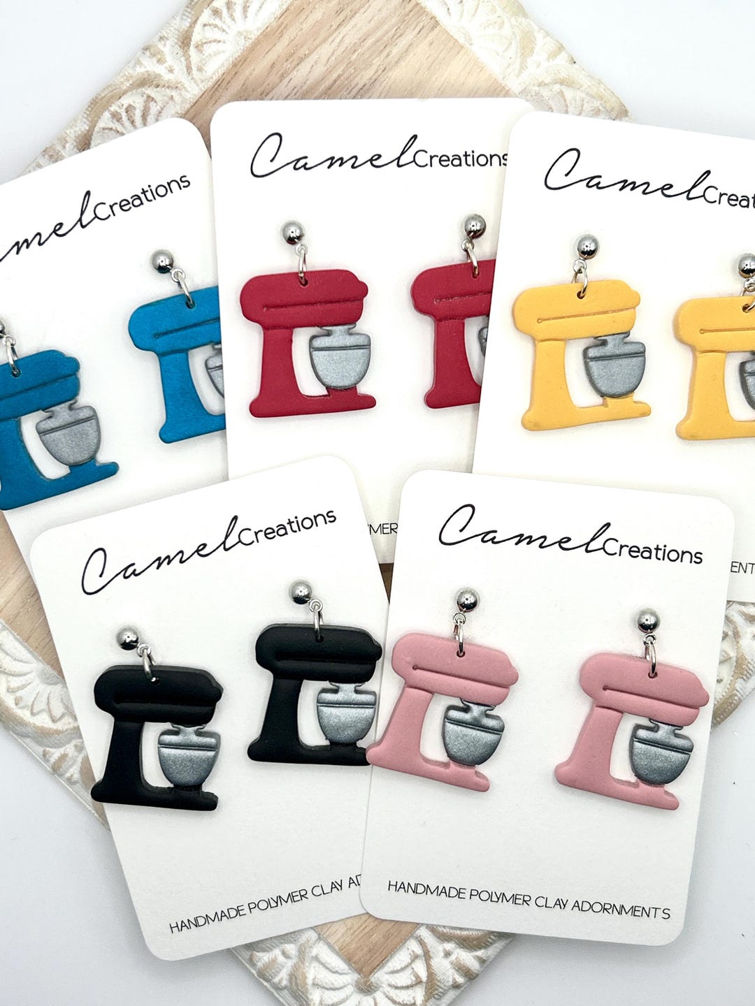 Kitchen Mixer Polymer Clay Earrings Hypoallergenic Surgical Steel ...