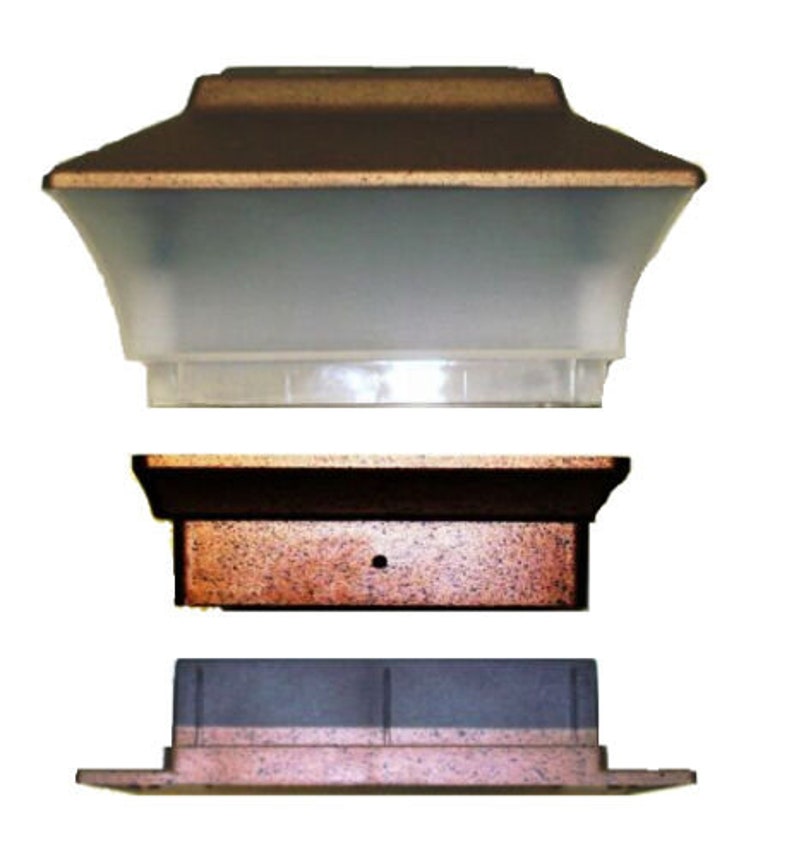 12pk Solar 4x4 Wooden Copper Post Deck Cap Etsy