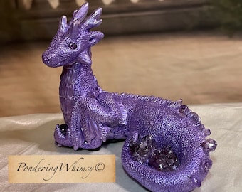 Heiress - OOAK Polymer Clay Dragon - Fantasy Creature Sculpture - Fine Art Figurine - Clay Dragon - Polymer Clay Art