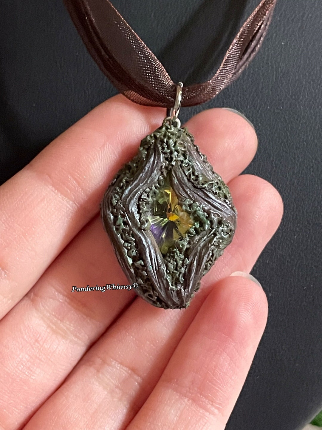 Enchanted Hollow Necklace Elven Nature Jewelry Fantasy Accessory