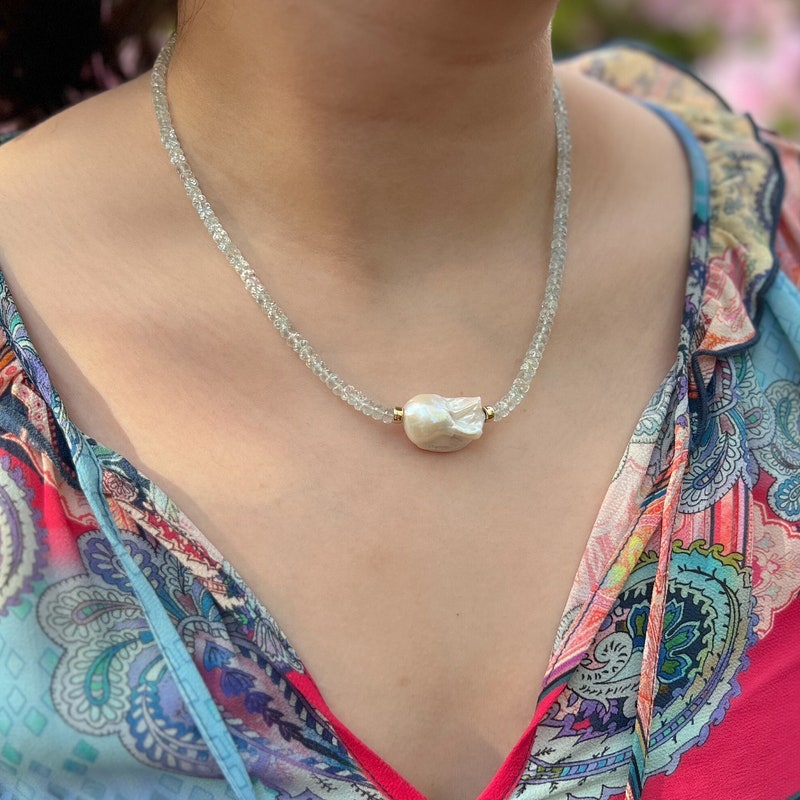 Twinkle Aquamarine Necklace