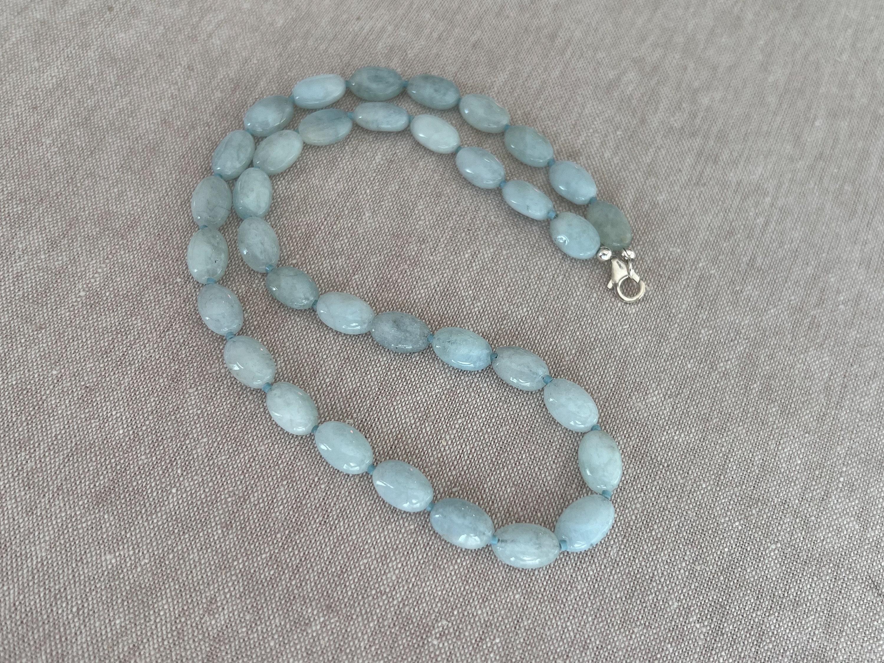 Aquamarine Necklace, Gemstone Necklace, Layering Necklace, Gift for Her, March Birthstone, Milky Aquamarine, Boho Necklace, Spring Jewelry