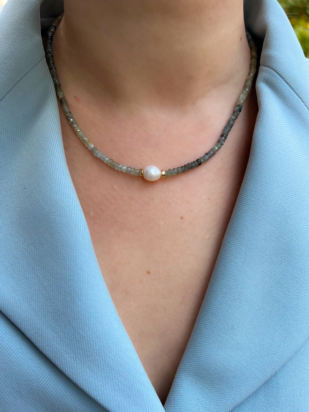 Extends Pearl Sincerity 4mm Gem Bracelet - Aquamarine main image 1