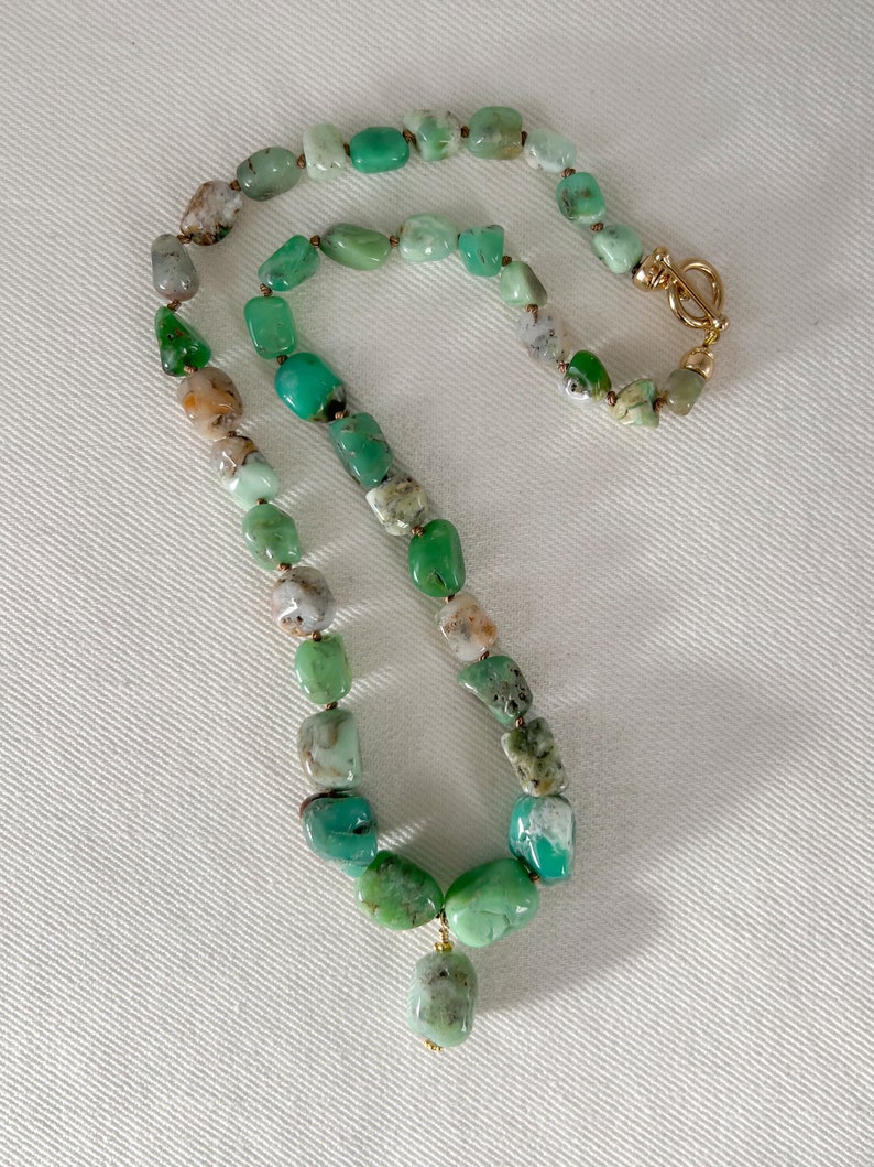 Small Chrysoprase Moonstone Diamond Shell Pendant Necklace main image 0