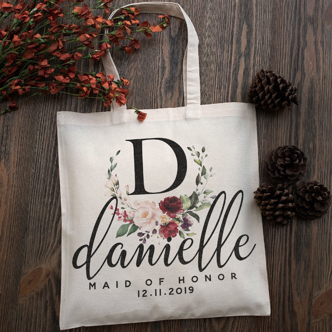 Personalized Tote Bag for Bachelorette Party Customized Bridesmaid Gift ...