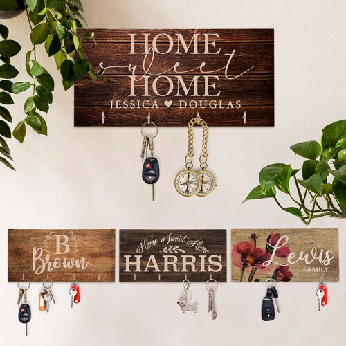 Personalized Key Holder for Couple Mr. Mrs. Wedding Gift Etsy