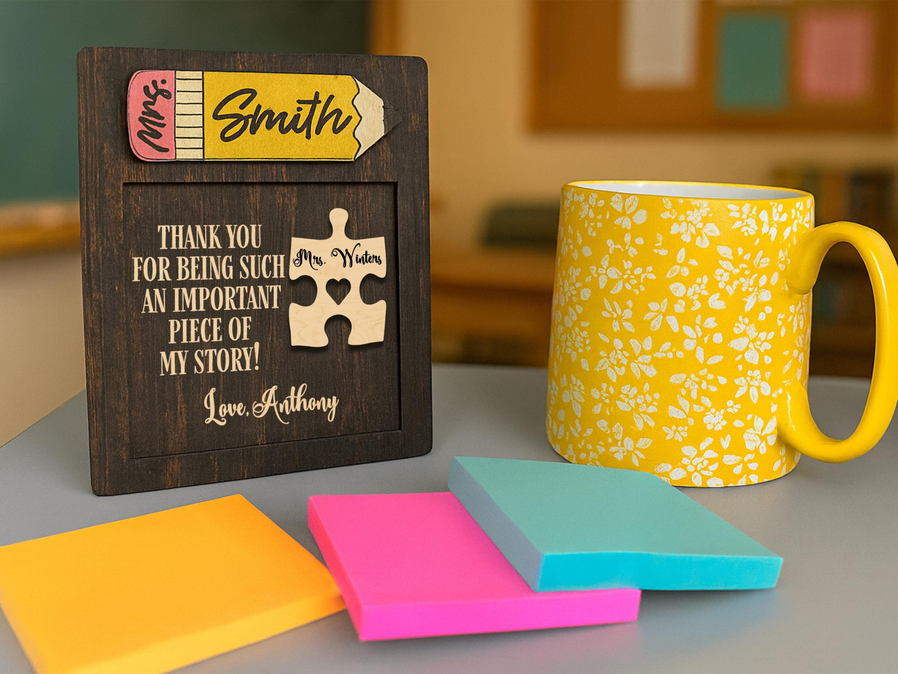 Personalized Teacher Notepad Holder, Custom Teacher Appreciation Gift ...