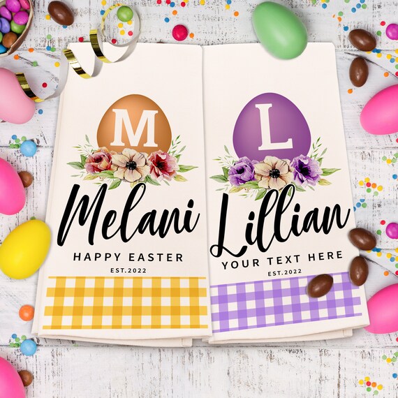 Easter Kitchen Towel Easter Towel Personalized Easter Decor Easter Home Decor Personalized Dish Towel Easter Kitchen Towel Easter Towel Personalized Easter Decor Easter Home Decor Personalized Dish Towel