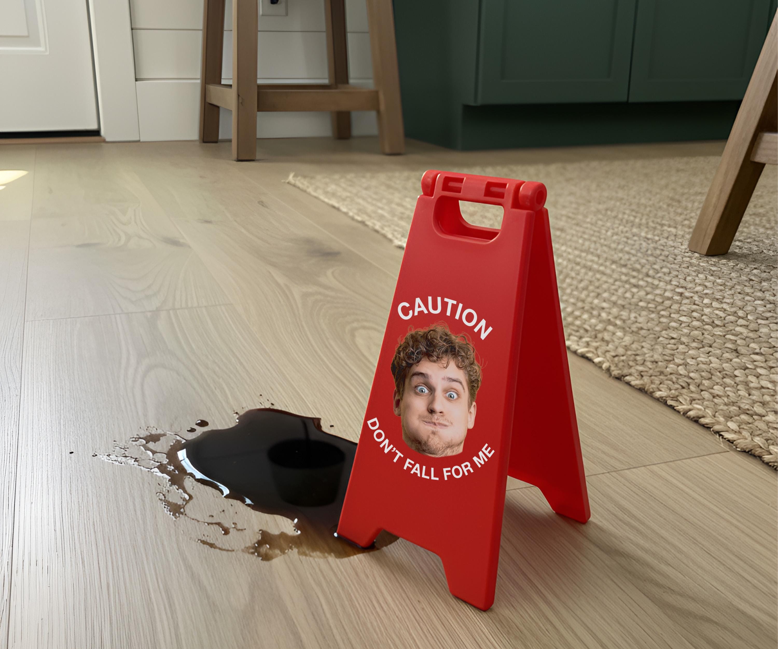 Custom Face Mini Sign, Personalized Caution Photo Sign, Funny Desk ...