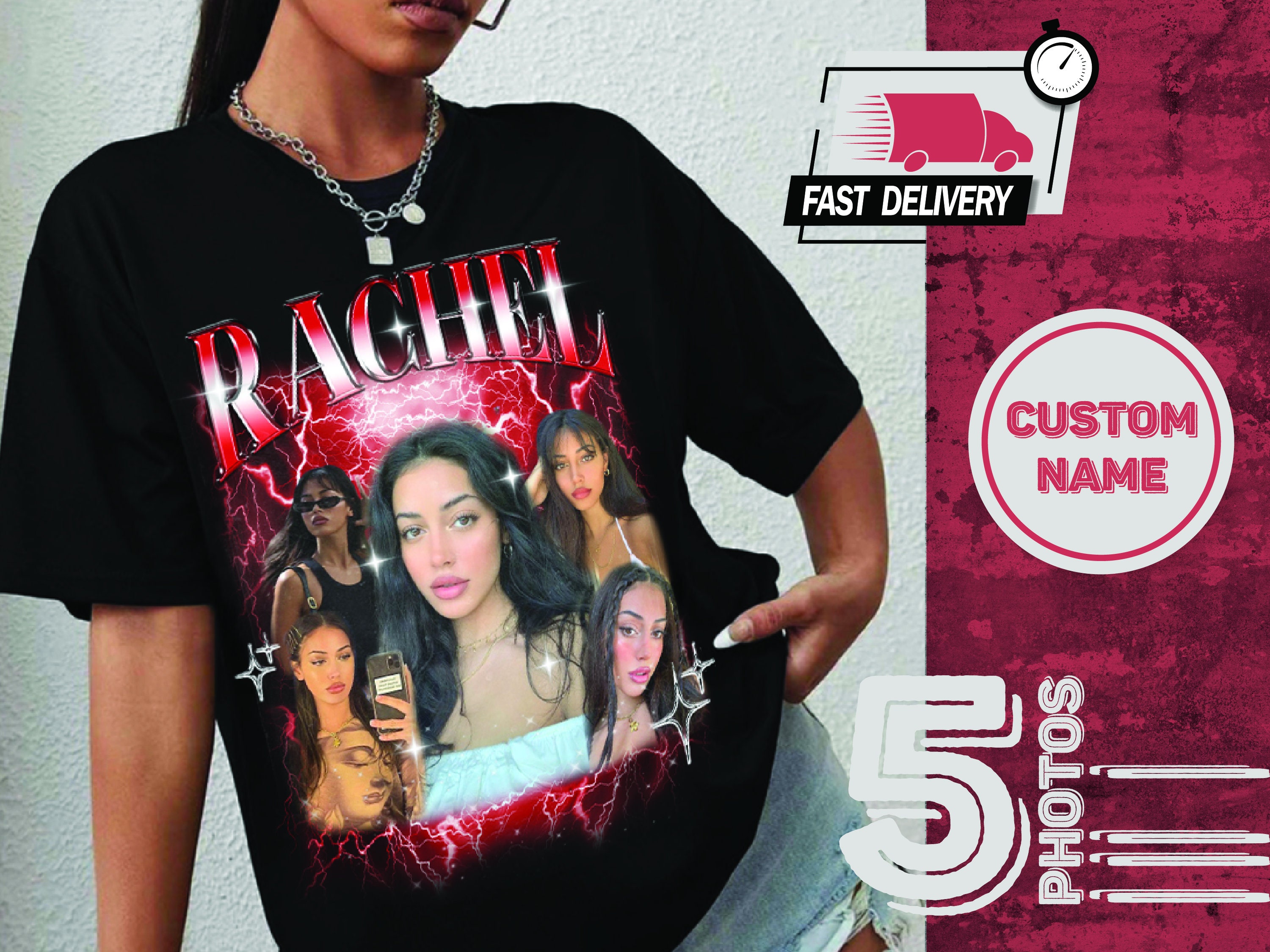Custom Personalized Couple Shirt, Unique Gift for Girlfriend or Boyfriend, Photo Husband/Wife Shirt, Fun Bachelorette Party Surprise, Customizable Birthday Gift T-shirt