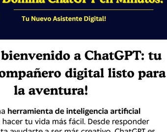 Guía Digital en Español: ¡Domina ChatGPT en Minutos! Aprende Prompts y Trucos