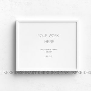 White Wooden Frame Mockup - Mock Up Wall Art - Styled Frame Mock up - Instant Download Mockup - 8X10&quot;