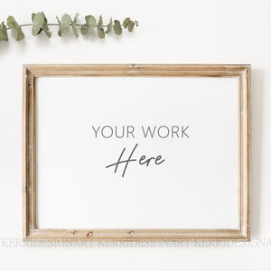 3:4Wooden Frame Mockup - Mock Up Wall Art - Styled Frame Mock up - Instant Download Mockup -Vintage Art Frame Mockup