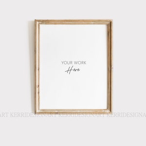 8X10 - Wooden Frame Mockup - Mock Up Wall Art - Styled Frame Mock up - Instant Download Mockup -