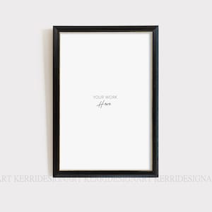 2:3 Black Wooden Frame Mockup - Mock Up Wall Art - Styled Frame Mock up - Instant Download Mockup