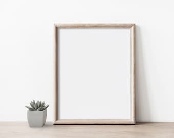 Wood Photo Frame Mockup - Mock Up Wall Art - Rustic Frame Mockup - Styled Frame Mock up - Instant Download Mockup - 8X10"