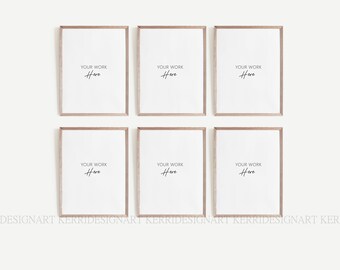 Wood Frame Mockup Set - Wall Art Mock Up (Digital Download)