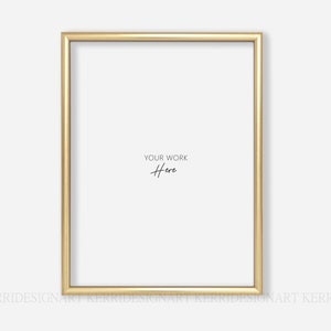 3:4Vertical Gold Frame Mockup - Mock Up Wall Art - Painting Frame Mockup - Rustic Frame Mockup Template - Frame Mockup PSD - Wedding Mock Up