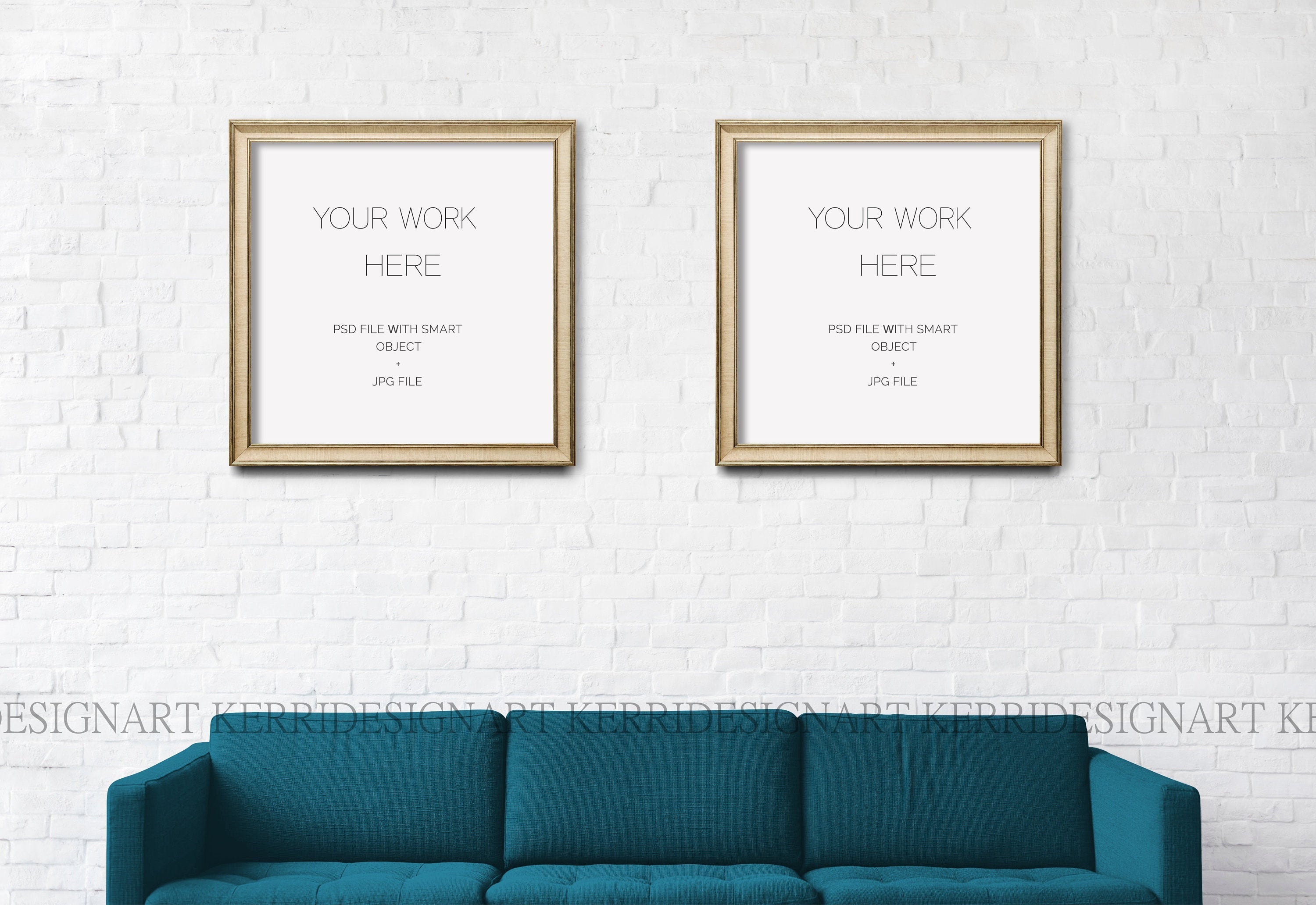 Download Two Square Frames Mockup Mock Up Wall Art Styled Frame | Etsy