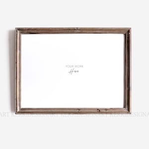 5:7Wooden Frame Mockup - Mock Up Wall Art - Styled Frame Mock up - Instant Download Mockup -Vintage Art Frame Mockup