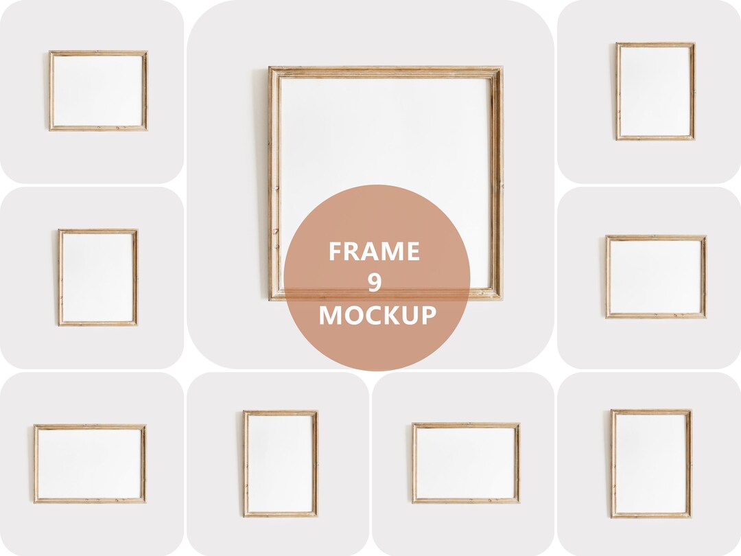 Modern Wood Frame Mockup Bundle – Styled Digital Mockup (JPG, PSD) - Etsy