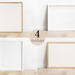 Frame Mockup Bundle - White Wood Frame Mockup-  Mock Up Wall Art - Styled Frame Mock up - Instant Download Mockup - 8X10&quot;