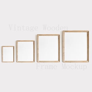 Maqueta de marco de madera de 5/5 x 7, 8 x 10, 11 x 14, maqueta de marco de madera vintage, maqueta de arte de pared, maqueta de marco con estilo, maqueta de descarga instantánea