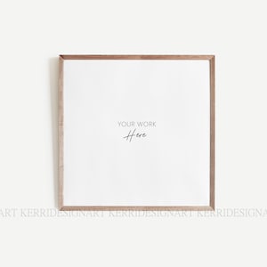 Square picture frame mockup, Square poster mockup, Square frame digital, Digital square frame, Square photo frame mockup, Wood square frame