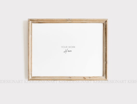 Vintage Wooden Frame Mockup – Wall Art Mock Up (Digital Download)