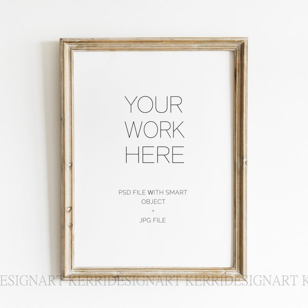 3:4Wooden Frame Mockup - Mock Up Wall Art - Styled Frame Mock up - Instant Download Mockup -