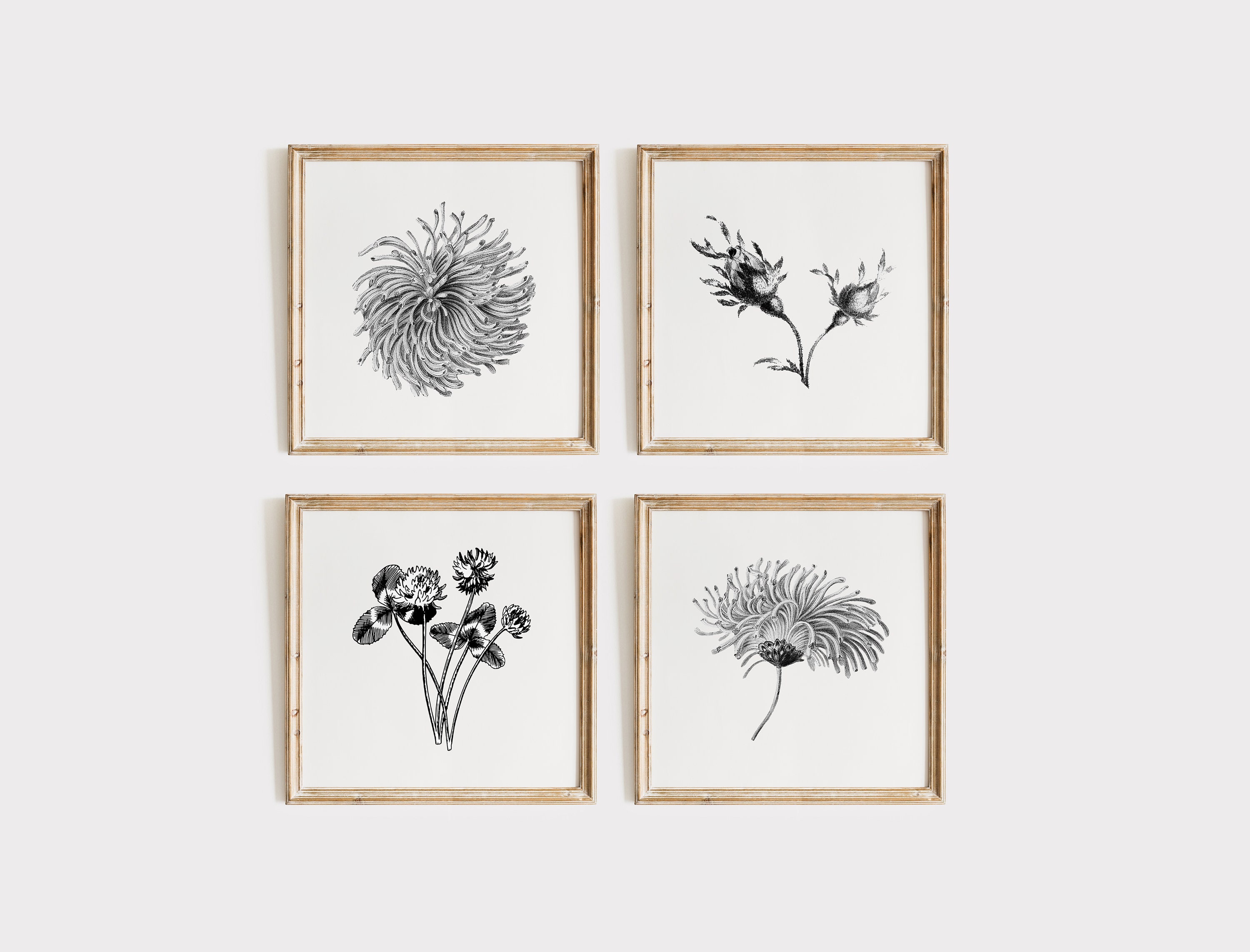 4-square Frame Mockup, Wood Square Poster Mockup (digital Download) - Etsy
