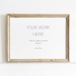 3:4Wooden Frame Mockup - Mock Up Wall Art - Styled Frame Mock up - Instant Download Mockup -Vintage Art Frame Mockup