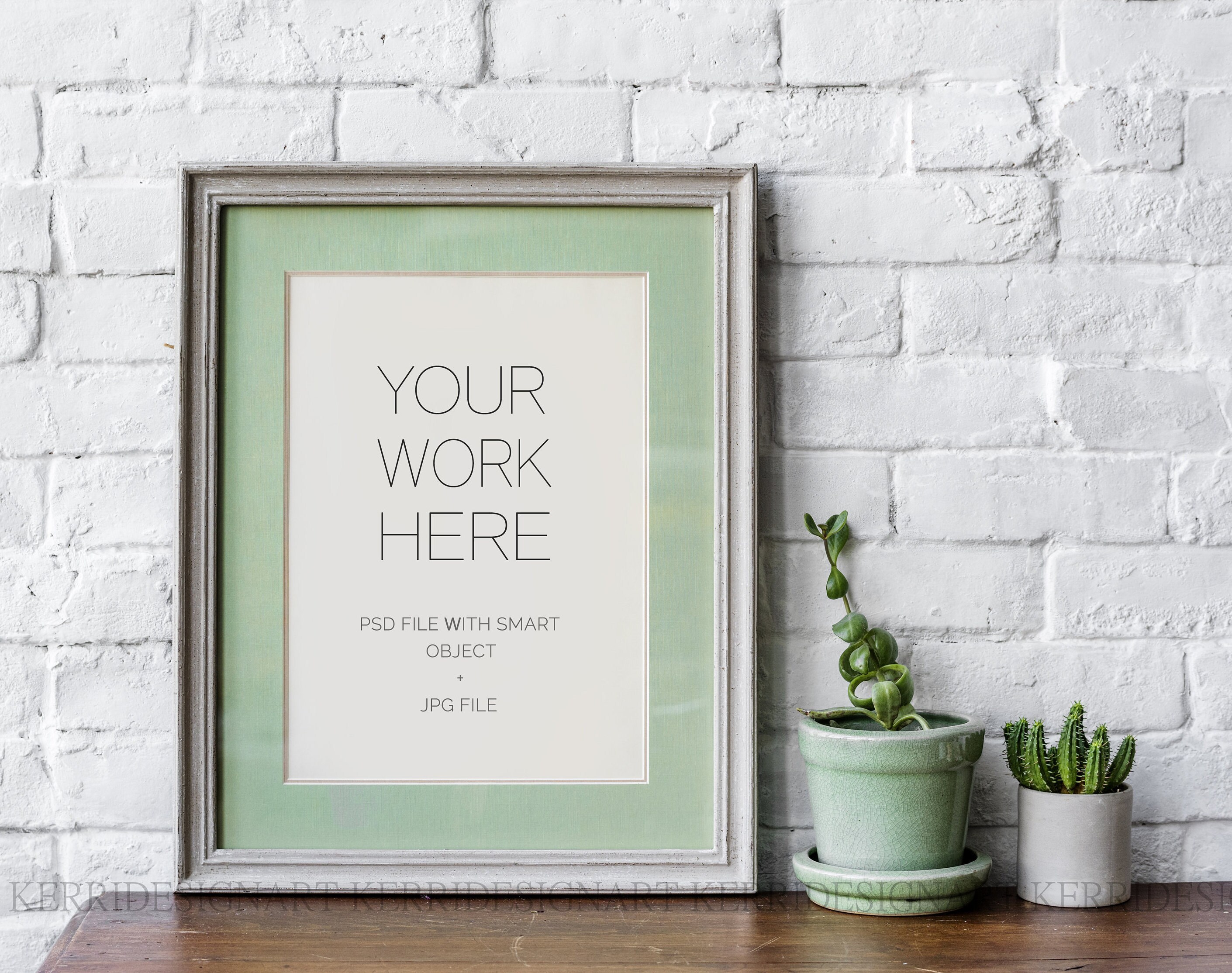 Download Wood Photo Frame Mockup Rustic Frame Mockup Wall Art | Etsy