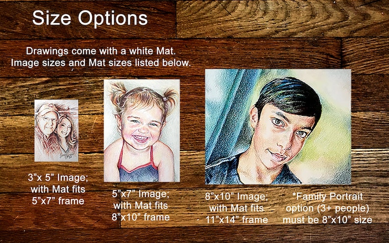 3+ people Colored Pencil and Graphite Drawings Prices vary per sizestyle Custom Family Portrait Drawing from Photograph